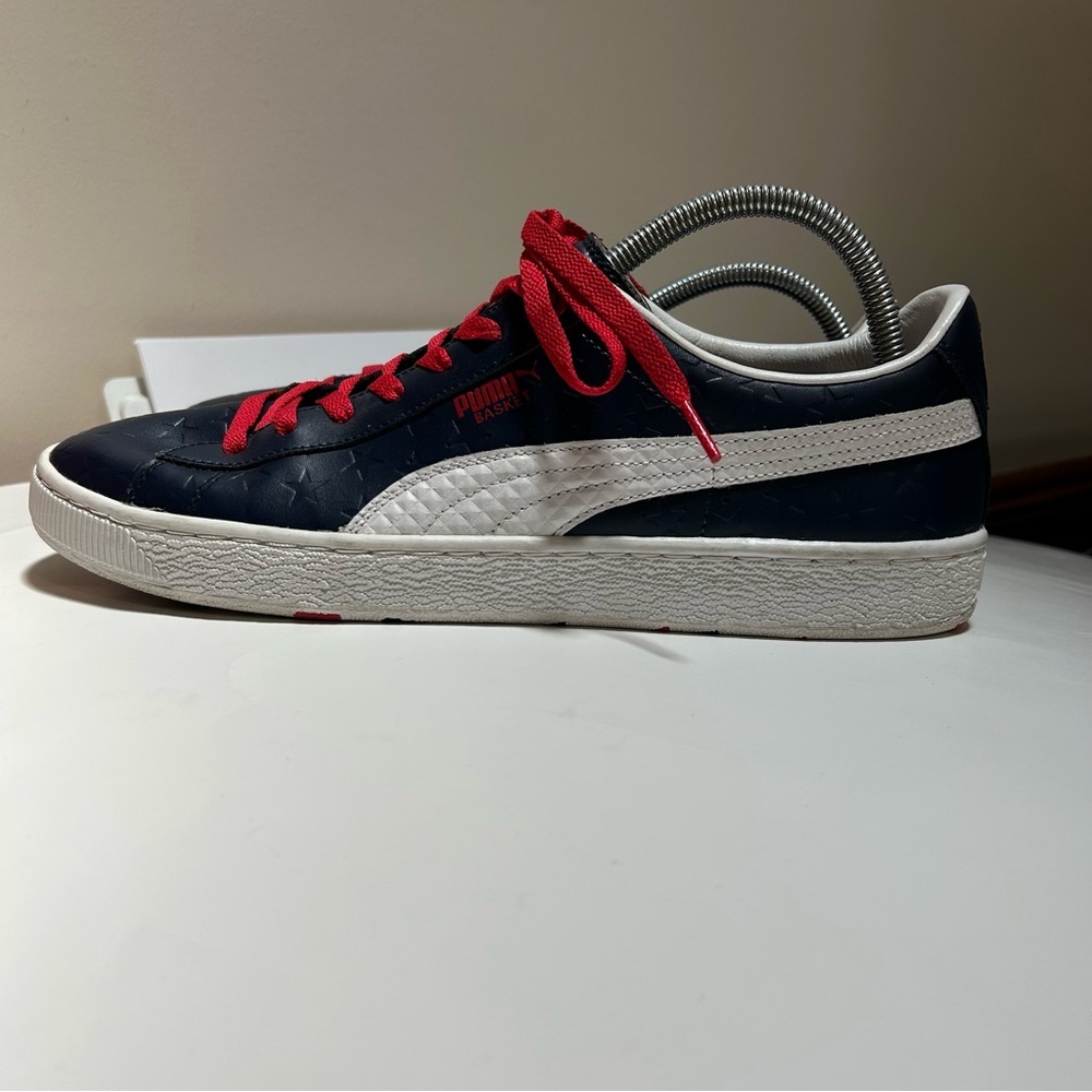 Puma Basket Classic Embossed Stars Red White Blue Sneakers - 12